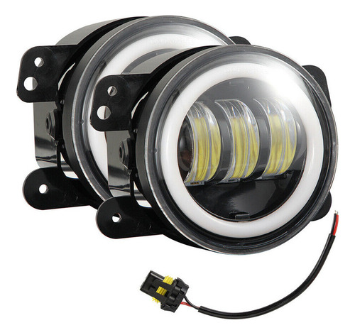 Par De Faros Antiniebla Led Para Jeep Wrangler Jk 2007-17