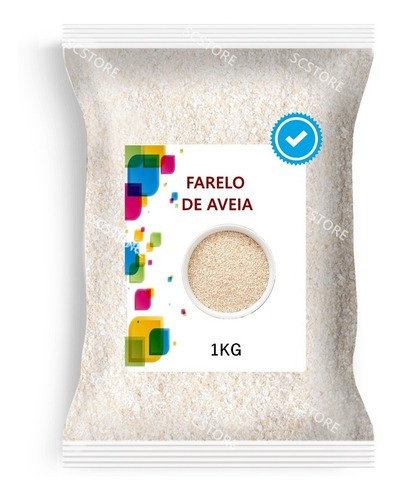 Farelo De Aveia 1kg - Sem Glúten - Vegano - Premium