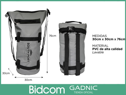 Imagen 7 de 10 de Bolso Estanco Impermeable Moto 45 Litros Deportes Acuaticos