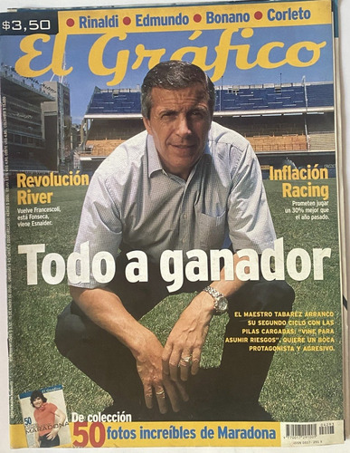 El Gráfico 4293 Antigua Revista 2002 Deportes Fútbol, P3-3g