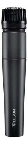 Microfone Dinâmico Para Instrumentos Profissional Leson Sm57 Cor Preto
