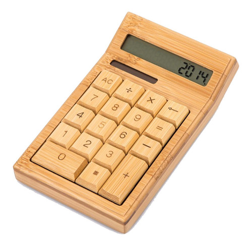 Calculadora Mesa Escritorio Bamboo Con 12 Dígitos Solar Ecol