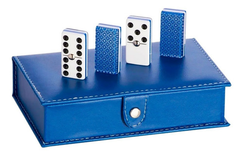 Domino Profesional Rombos Azul + Cubilete Liso + Dados