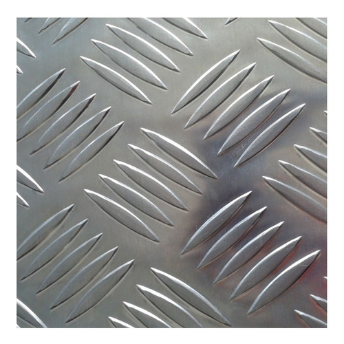 Imagen 1 de 2 de Aluminio Diamantado De 4 Mm. Plancha De 1x3 Mtrs.