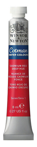 Pintura Acuarela Cotman Winsor Newton Tubo 8ml Color Escoger Color Cadmium Red Deep Hue - Rojo De Cadmio Oscuro