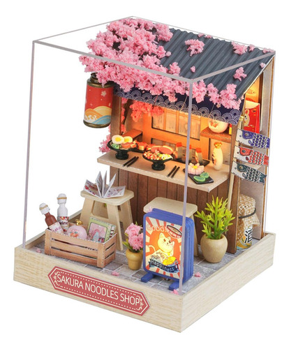 Miniature Dolls House Kits Wood Doll Sakuras Noodles House