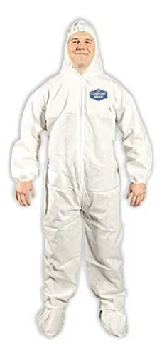 Overol Desechable Con Capucha Y Botas - Traje De Protección 