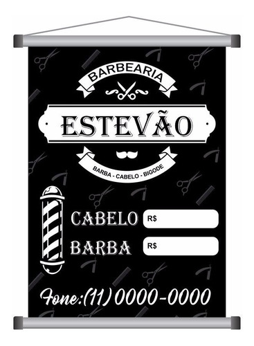 Banner Barbearia , Corte, Cabelo, Barba, Bigode