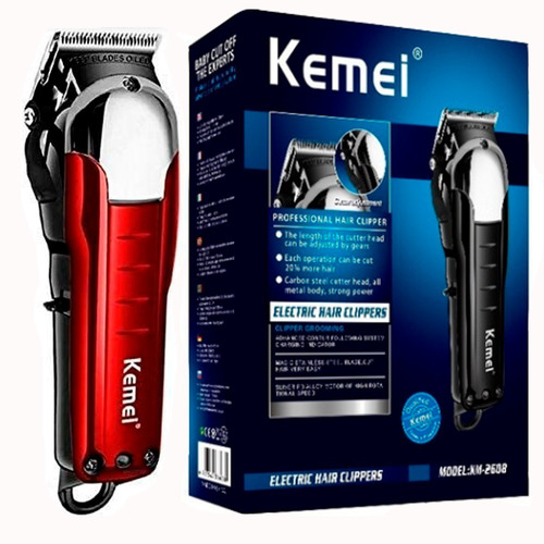 Maquina De Cabelo Corte Kemei 2608 Professional Hair Red