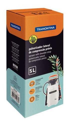 Pulverizador Lateral De Compressão Prévia 5l - Tramontina Cor Branco