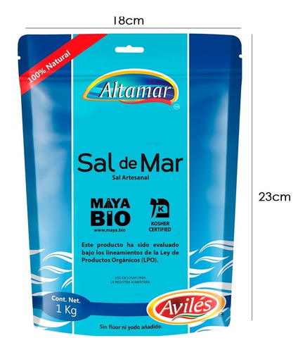 Imagen 2 de 4 de Sal De Mar Altamar Pouch 1kg