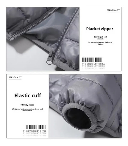 Chaqueta Acolchada Ultraligera Con Capucha Para Hombre