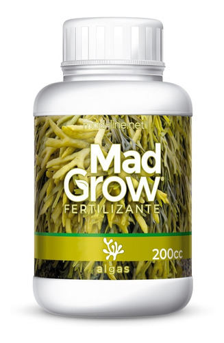 Imagen 1 de 4 de Fertilizante Mad Grow Algas 200cc Cultivo Indoor Exterior 