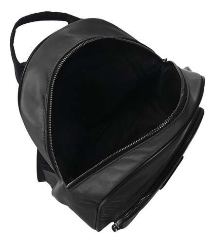 Mochila Con Llavero Astrid Skora Color Negro Diseño De La Tela Liso