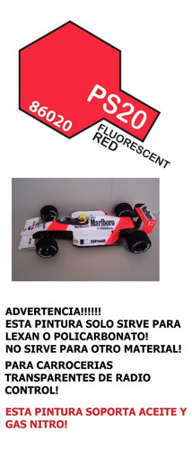 Fluorescent Red By Tamiya # Ps20 Pintur Para Policarbonato