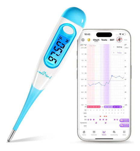 Termometro Basal Digital Easy Home Con Pantalla Lcd