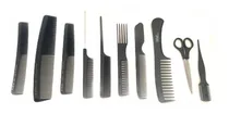 Comprar Set De Peines, Navaja Y Tijera Eurostil Barberia Peluqueria