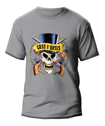 Remera Algodón Premium Guns N Roses - Skull Dtg - 39