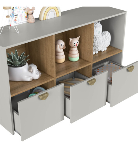 Quarto Infantil Completo Cômoda E Cama Montessoriana Lille Cj082 Arenas Art In Móveis