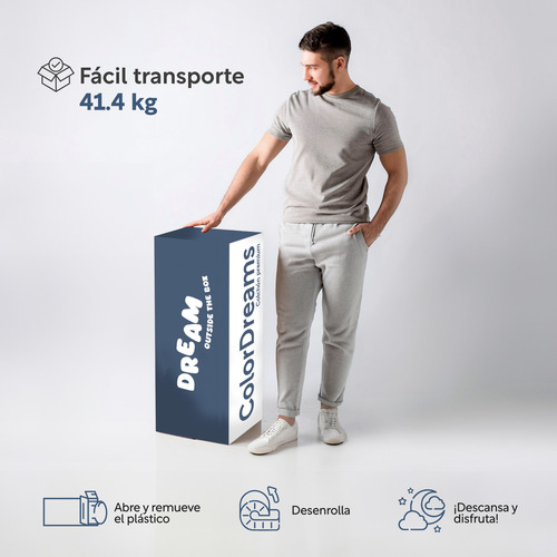 Blanco - Colchón King Size Caja Híbrido Resorte Pocket + Esp