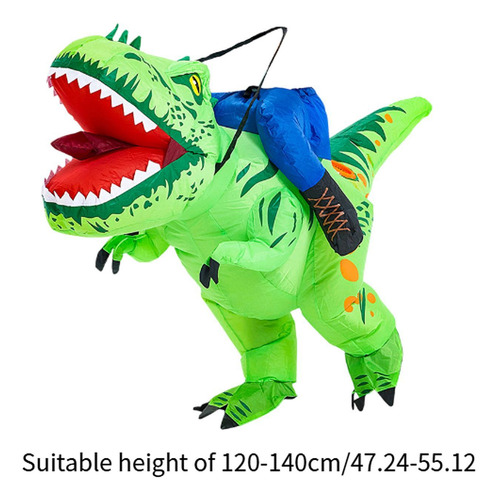 Disfraz Inflable De Dinosaurio Para Montar A Caballo,