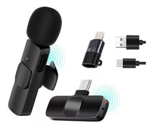Imagen 2 de 8 de Micrófono Inalámbrico Solapa Lavalier Para Celular Usb-c