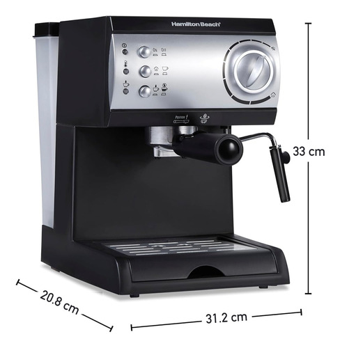 Cafetera Espresso Capuchino Hamilton Beach 15 Bar 2 Tazas