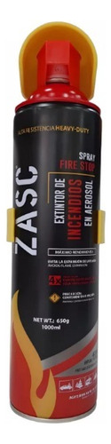 Extintor De Incendios En Aerosol Multiuso Marca Zasc 1000 Ml