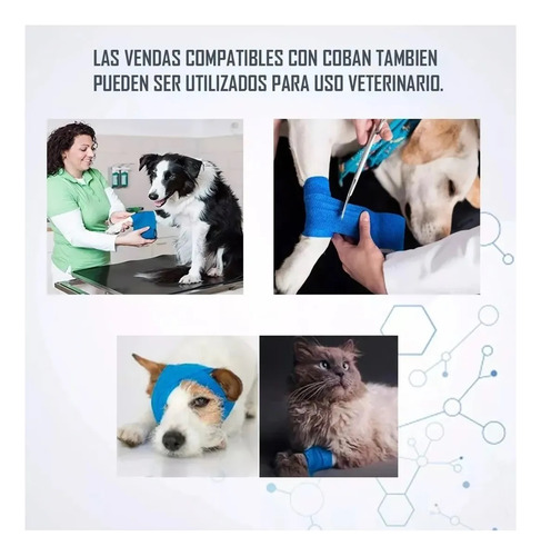 Pack X5 Venda Cohesiva Autoadhesiva 2,5cm X 4,5m Marin Cinta Elástica Para Vendaje Deportivo, Primeros Auxilios, Soporte Articular, Mascotas, Curaciones, No Irrita Piel, Alta Resistencia