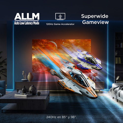 Pantalla 98" TCL QLED 4K HDR Google TV Mod 98Q651G