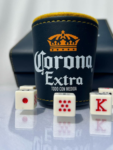 Casino Corona Extra Blanco Domino-2 Mazos Baraja-cubilete