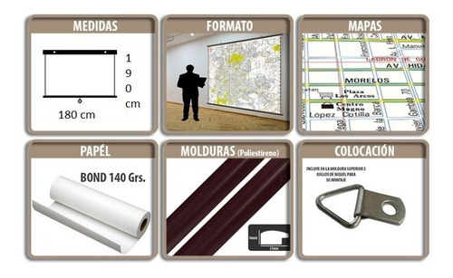 Imagen 3 de 4 de Mural Mapa Guia Roji Ciudad De Mexico 2020
