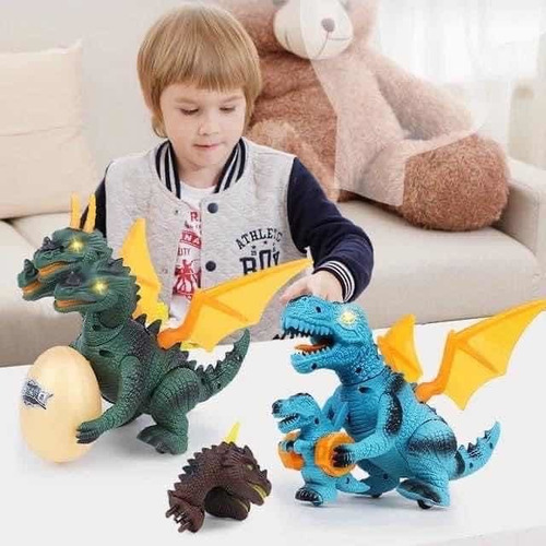 Imagen 4 de 4 de Dinosaurio T-rex Electrico Con Sonido Y Movimiento