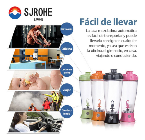Mini Vaso Licuadora Portatil Usb Recargable Color Negro