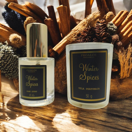Kit Home Spray Winter Spices + Vela Aromática