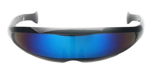 joyMerit 2X Gafas de Sol con Espejo Futuristas Monobloque Gafas de Escudo Disfraz 