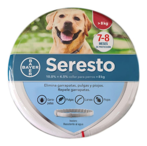 Collar Antipulgas Seresto Bayer Perros ( Mayores A 8 Kgs)