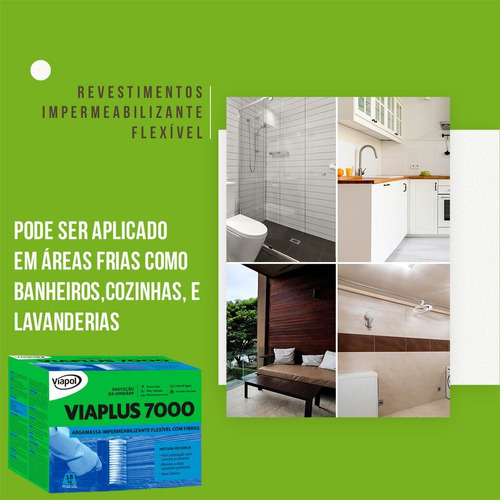 Impermeabilizante Viaplus 7000 Flexivel Caixa 18kg Viapol Cimento