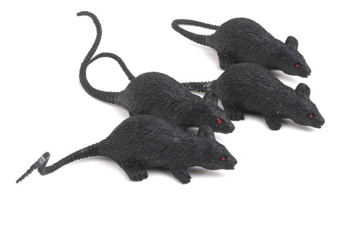 12pcs Ratas Vívidas De Plástico Ratón Scary Criatura