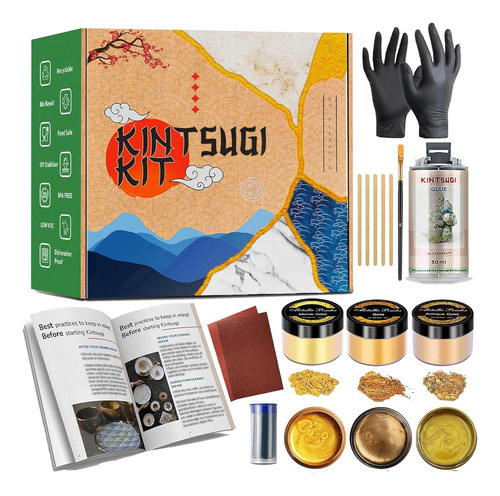 Kit De Reparación Bio Kintsugi Oro Seguro Alimentos 50...