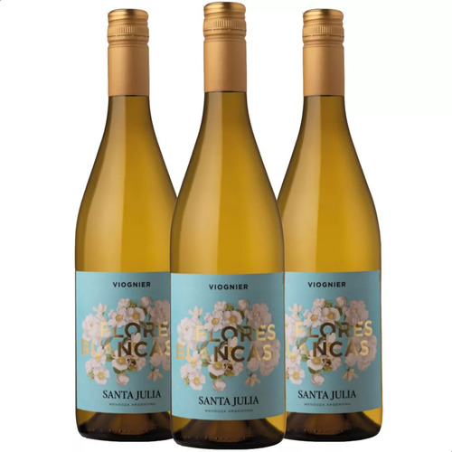 Vino Blanco Santa Julia Flores Blancas Viognier Pack X3 Unid