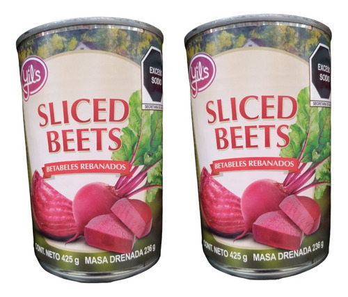 Betabel Natural Rebanado Sliced Beets Importado 2 Pack