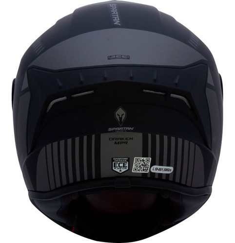 Imagen 6 de 6 de Casco Integral Spartan Draken Mp4 Negro Mate