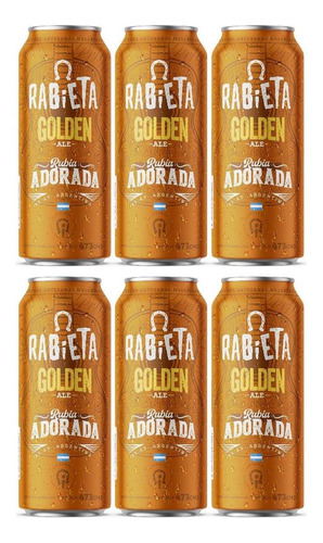 Cerveza Artesanal Rabieta Golden Ale 473 Ml X6 - Fullescabio