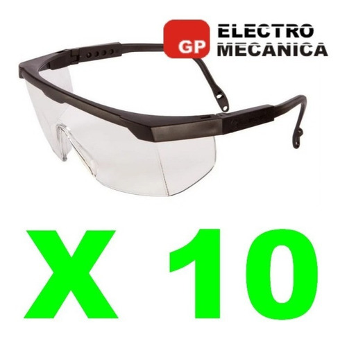 Imagen 2 de 10 de Anteojos De Seguridad Libus Argon Transparentes Lentes X 10