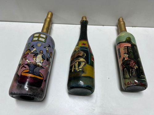 Botellas Pintadas A Mano