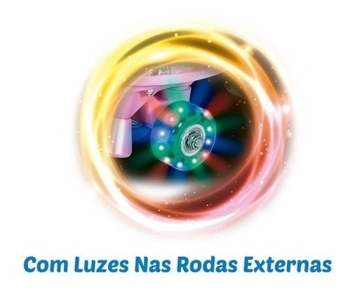Imagem 3 de 7 de Patins Quad Roller Skate Ajustável Led Luz Azul Menino Fenix