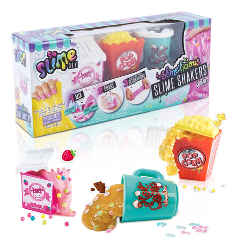 Kit Crear Slime So Slime Diy Slimelicious Shaker Pack X3