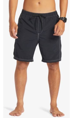 Short Surf Quicksilver Para Hombre, Color Negro Talla S