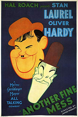 Póster De Película Vintage Laurel Y Hardy - 24x36